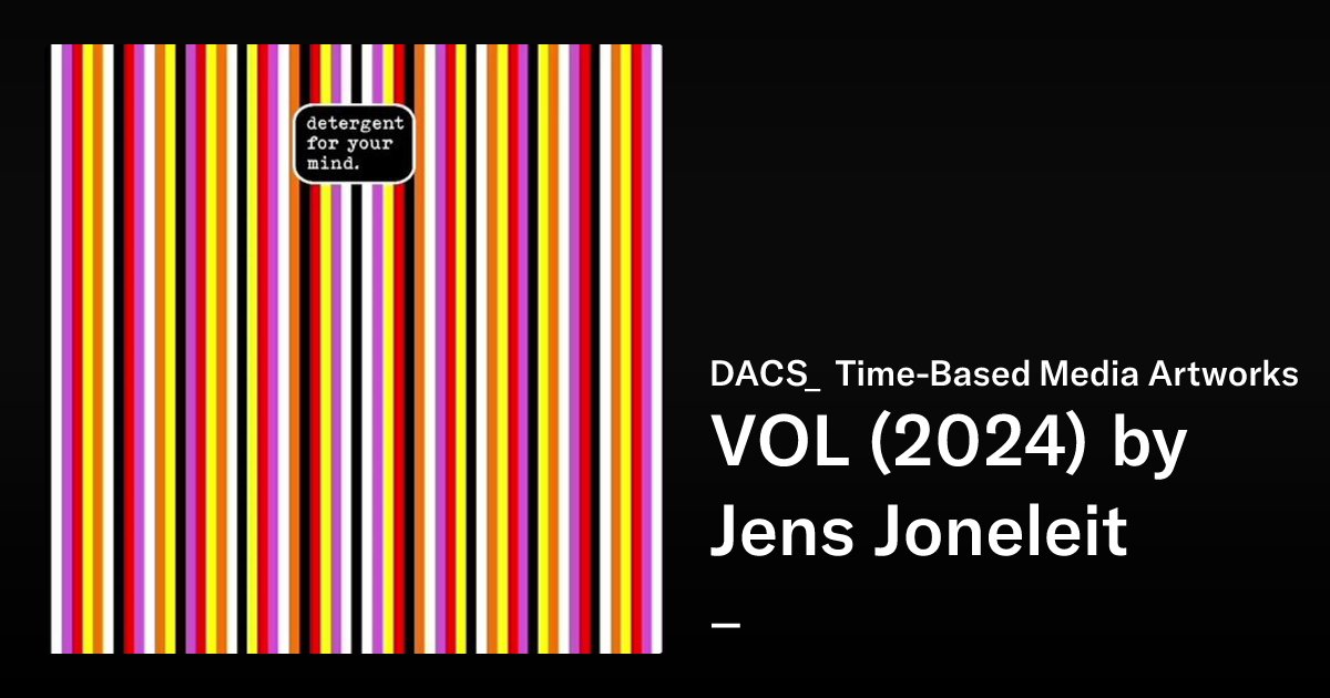 DACS_network's tweet card. This collection features original Time-Based Media Artworks which come in various durations and forms. These can be animated artworks with or without music, film & video collages, as well as music-...