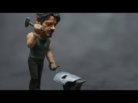 artstudio_post's tweet card. Sculpting Tony Stark (Ironman) - Polymer clay tutorial