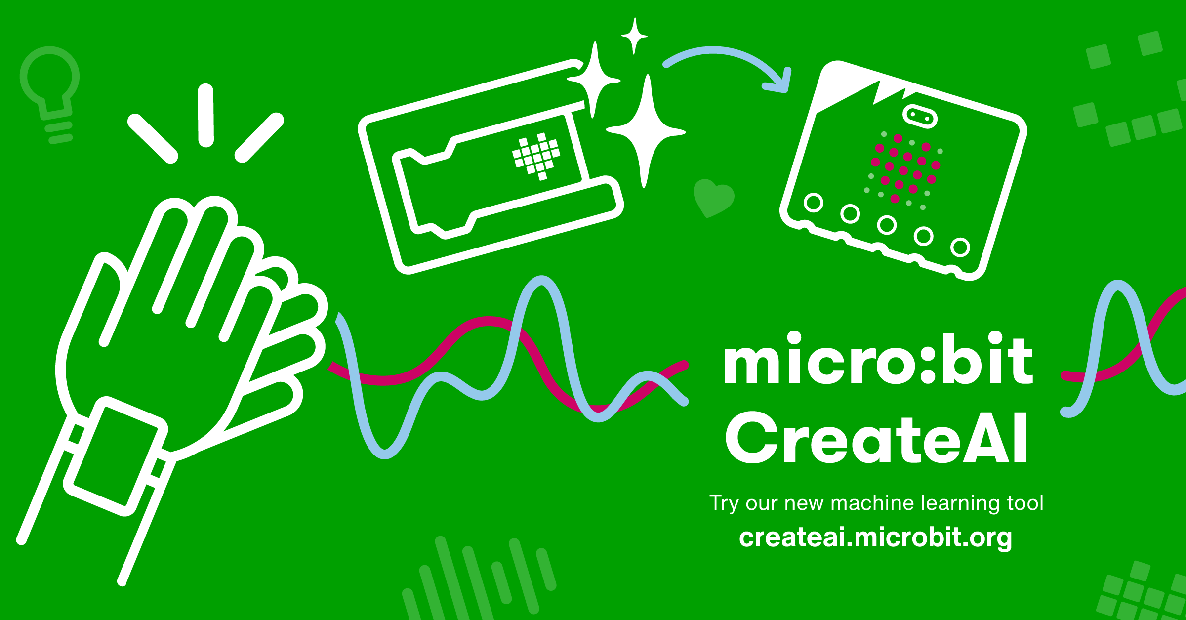 csaudk's tweet card. Create AI on your BBC micro:bit using movement and machine learning
