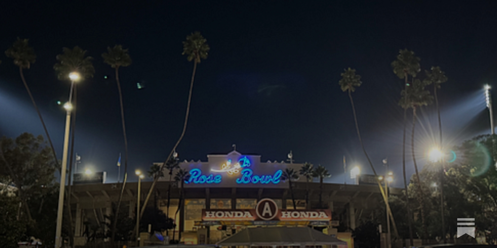 YogiRoth's tweet card. College Football changes and nostalgia collide in one late-night walk in Pasadena.