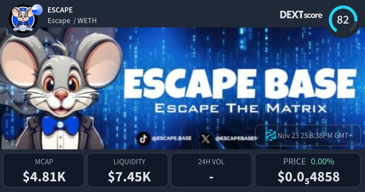 AOLMAN1997's tweet card. ESCAPE latest price, buy, sell and trade Escape