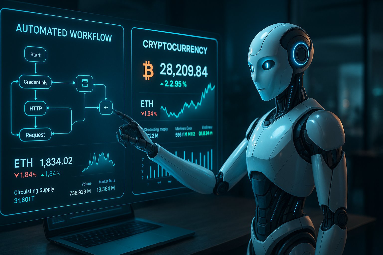 laraforum's tweet card. تعلم كيفية بناء وكلاء ماليين أذكياء بإستخدام n8n والذكاء الإصطناعي - دليل شامل يشمل التكامل، معالجة البيانات، وأمثلة تطبيقية لإنشاء أنظمة مالية ذكية