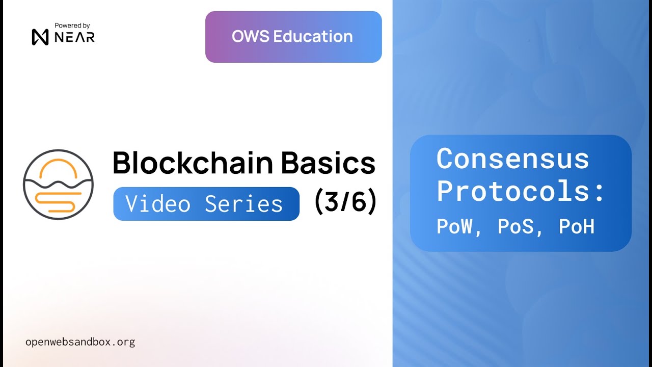 openwebsandbox's tweet card. Blockchain Basics (3/6): Consensus Protocols