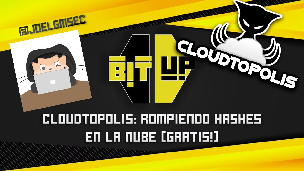 bitupalicante's tweet card. Cloudtopolis: Rompiendo hashes en la nube (gratis!) | @JoelGMSec |...