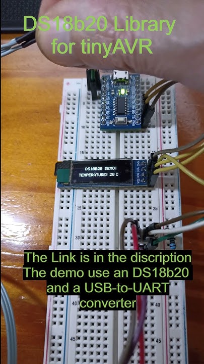 Jacob26099543's tweet card. DS18b20 library for the tinyAVR series 0, 1 and 2