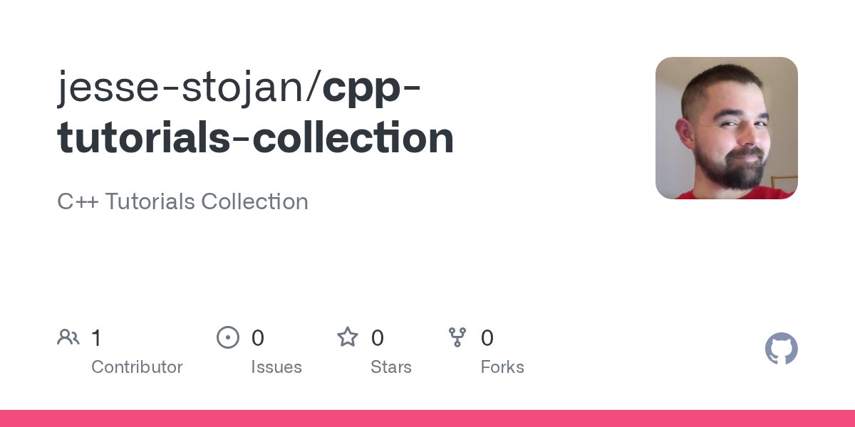 Soganatsu's tweet card. C++ Tutorials Collection. Contribute to jesse-stojan/cpp-tutorials-collection development by creating an account on GitHub.