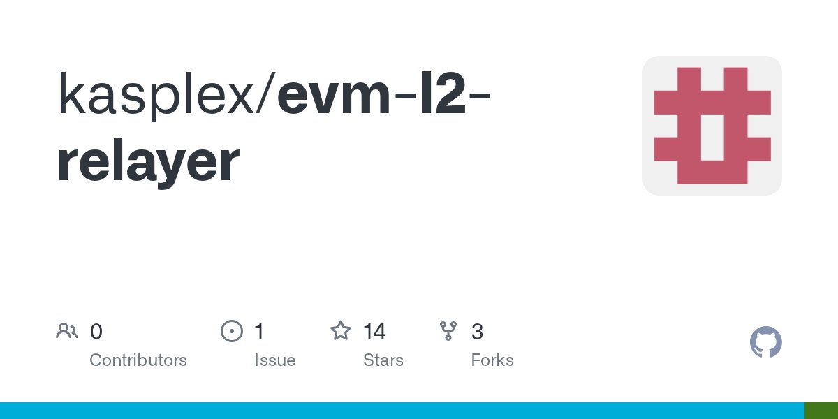kasplex's tweet card. Contribute to kasplex/evm-l2-relayer development by creating an account on GitHub.