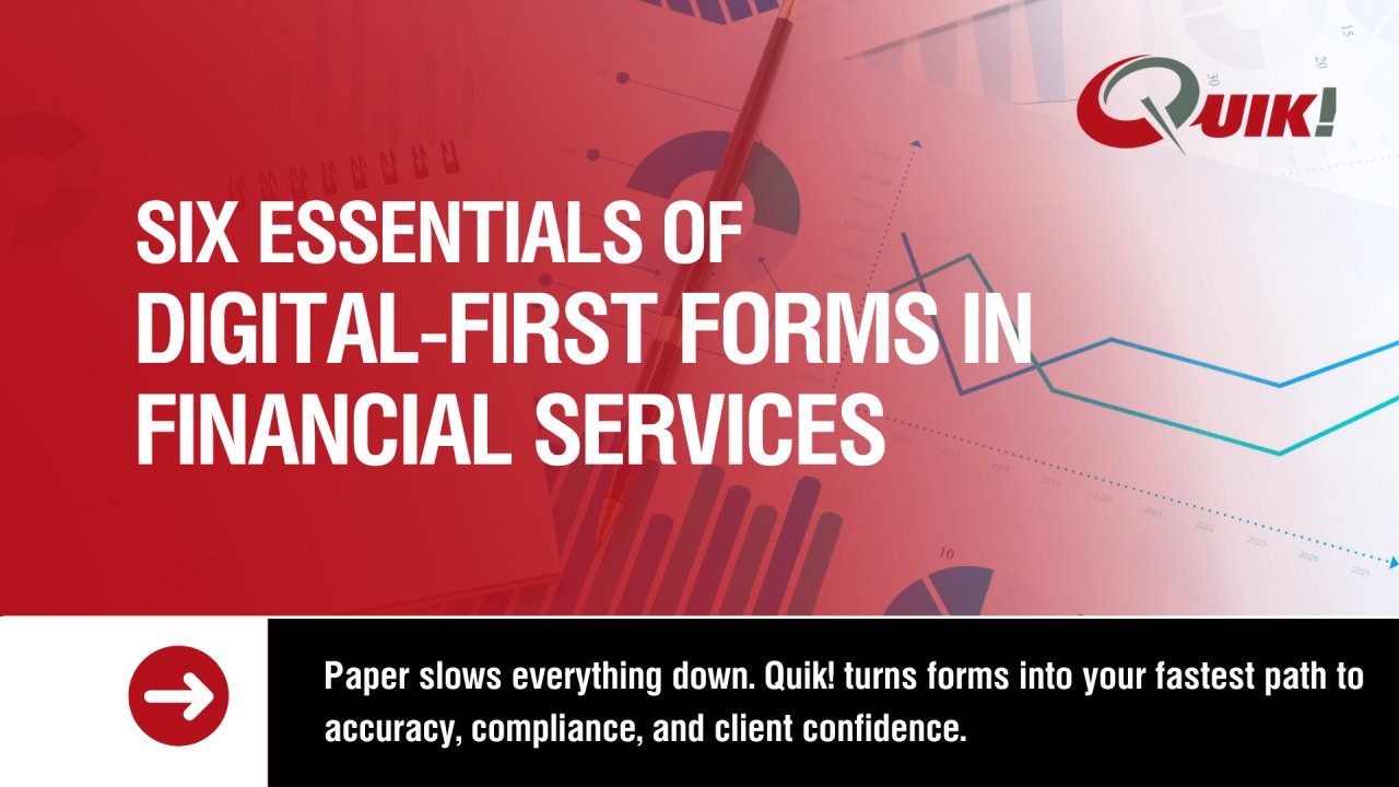 QuikForms's tweet card. Most firms have modernized everything except their forms. Every client interaction - onboarding, servicing, compliance - begins there.