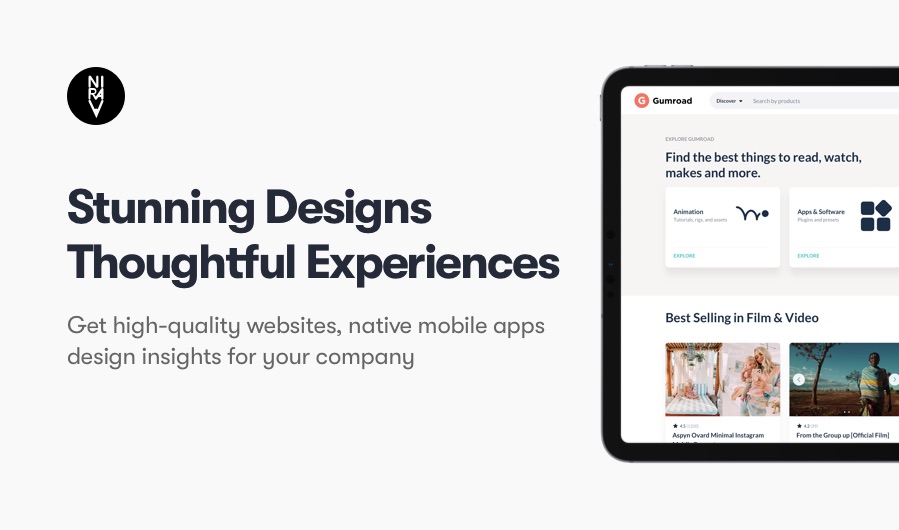 niravbond's tweet card. Get high-quality websites, native mobile apps design insights for your company.