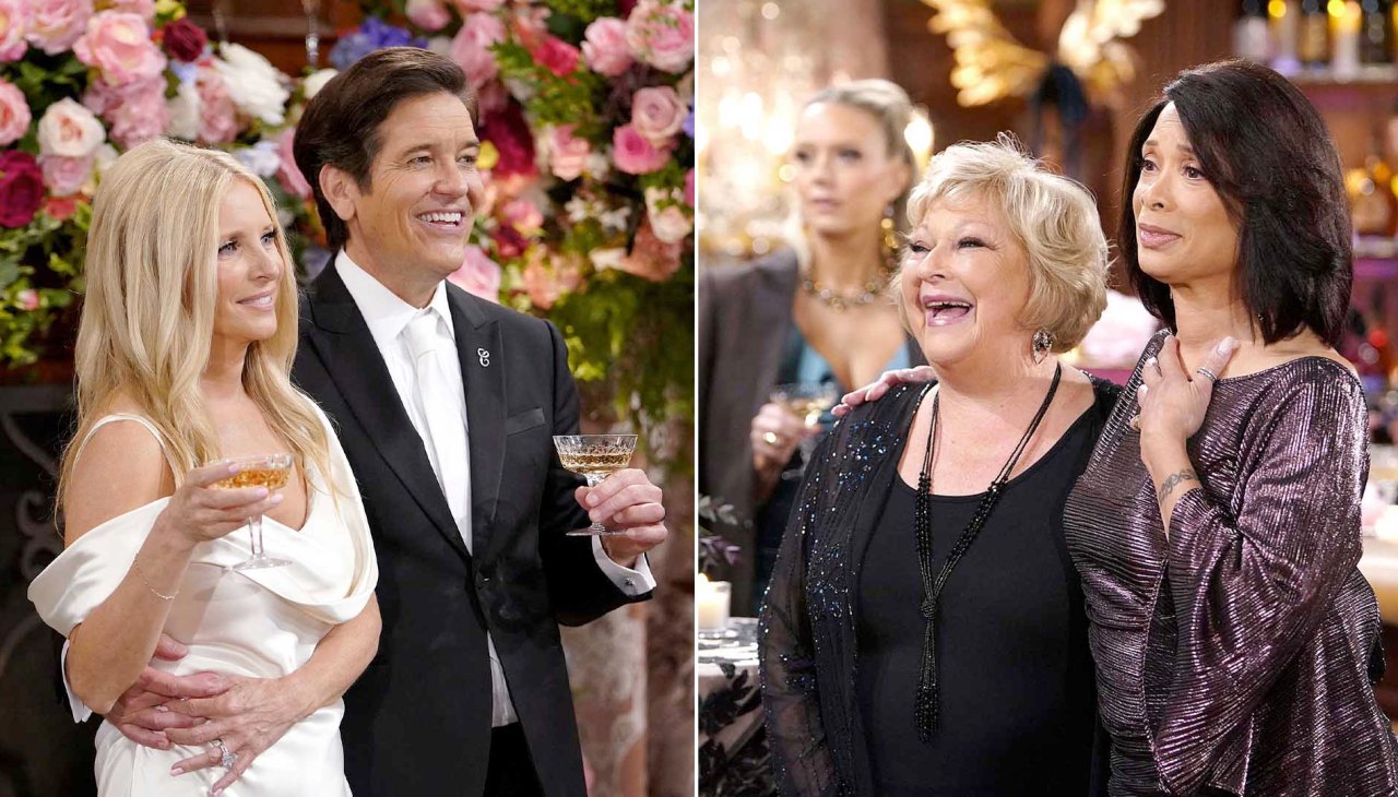 SoapDigest's tweet card. Young and Restless spoilers photos for November 24 show Danny and Christine’s wedding continuing as old friends like Traci and Amy join the celebration.