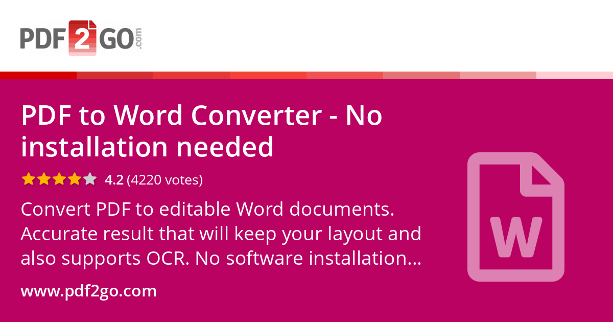 solafresh's tweet card. Convert PDF to editable Word documents. Accurate result that will keep your layout and also supports OCR. No software installation needed.