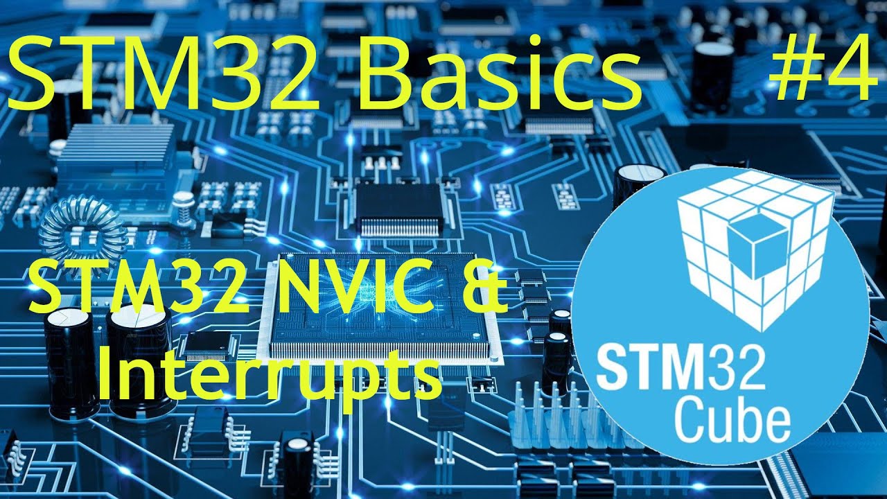 stm32world's tweet card. STM32 Basics #4 - Interrupts and the NVIC