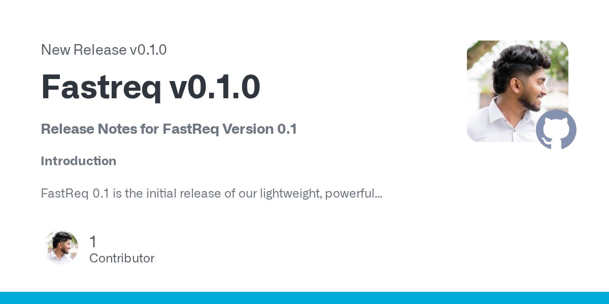 Kythonlk's tweet card. Release Notes for FastReq Version 0.1 Introduction FastReq 0.1 is the initial release of our lightweight, powerful command-line utility designed for making HTTP requests. This release includes supp...