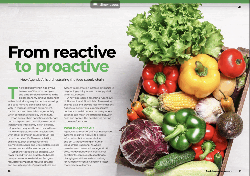 AutoschedulerAI's tweet card. From reactive to proactive: How agentic ai is orchestrating the food supply chain.