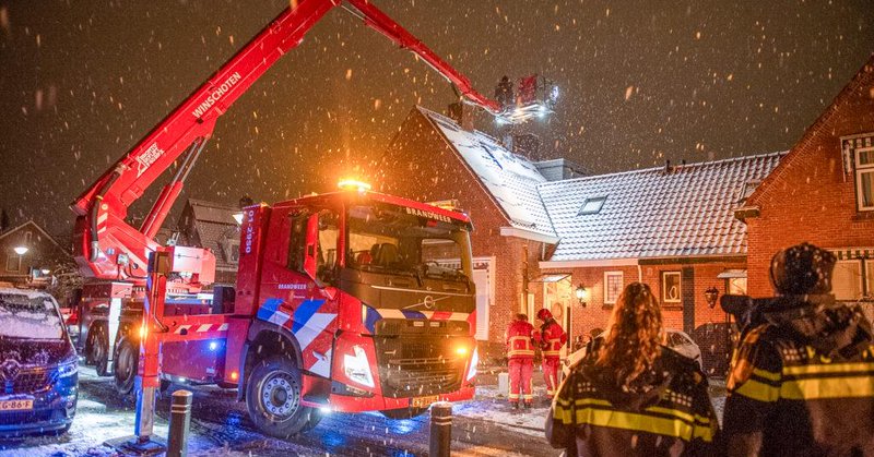 Schoorsteenbrand in Winschoten