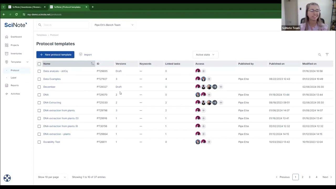 scinoteELN's tweet card. Highlights of 2023 SciNote feature releases
