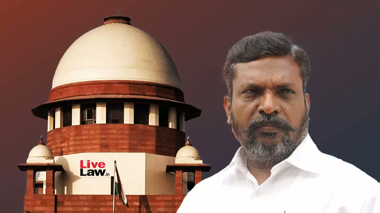 LiveLawIndia's tweet card. Today, Thol Thirumavalavan, 2nd-time Member of Parliament and President of Viduthalai Chiruthaigal Katchi-the largest Dalit Party in Tamil Nadu has filed a review petition against the...