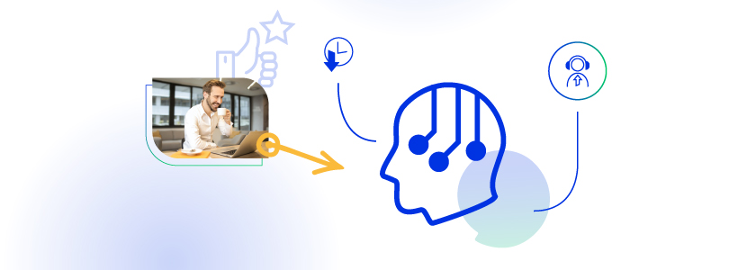 Comm100's tweet card. Discover the most impactful benefits of chatbots in customer service that are driving chatbot adoption. Straightforward – but effective.