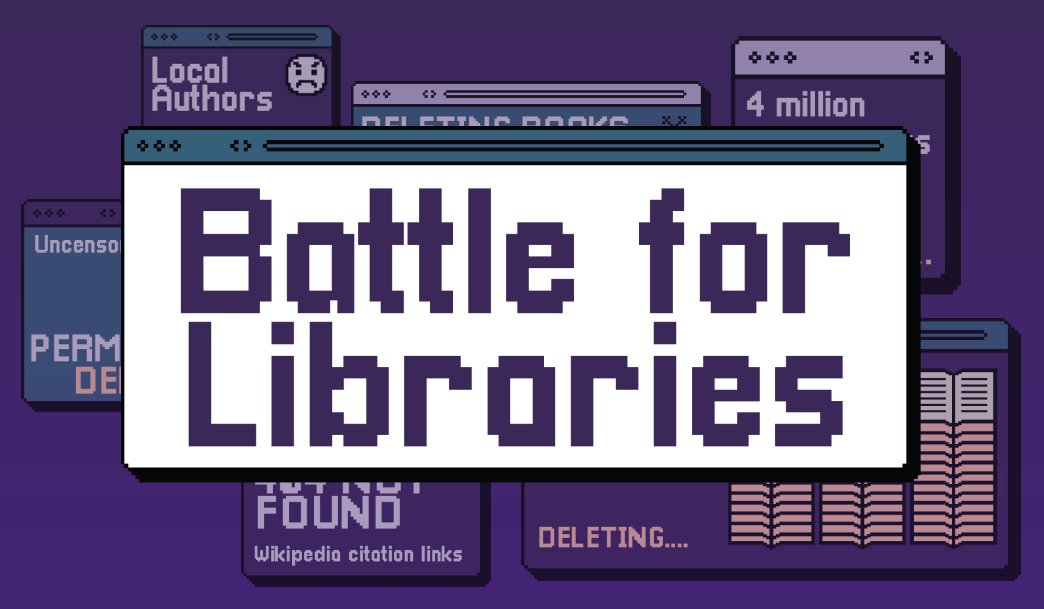 fightfortheftr's tweet card. Rally for the digital future of libraries! The nonprofit Internet Archive is appealing a judgment that threatens the future of all libraries. Big Media is suing to cut off libraries’ ownership and...
