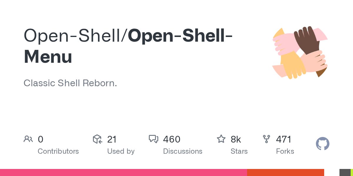 neustradamus's tweet card. Classic Shell Reborn. Contribute to Open-Shell/Open-Shell-Menu development by creating an account on GitHub.
