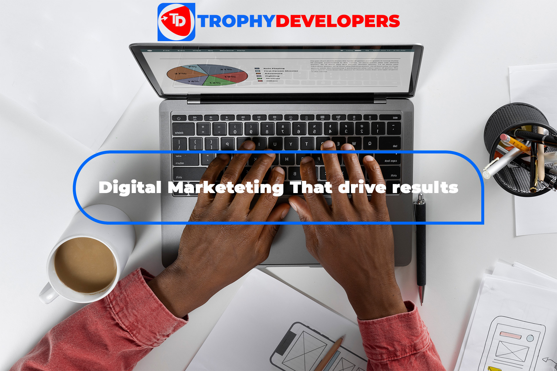 TrophyDeveloper's tweet card. Digital Marketing in Uganda: Gain More Than 60% Greater ROI