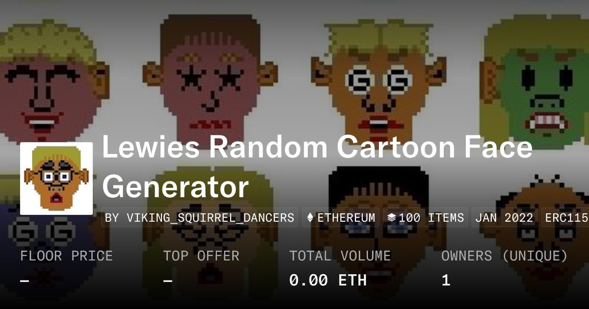 CorgiTeddy's tweet card. These cartoon faces were randomly created. I created sets of eyes, hair, noses, mouths, and face shapes and then randomly assembled them with JavaScript. These cartoon faces were inspired with "The...