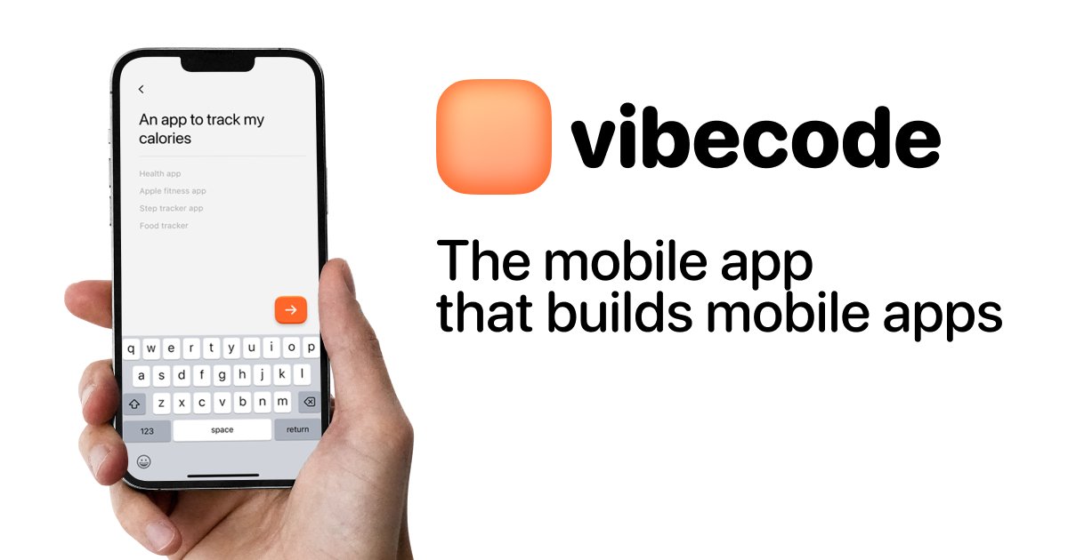 therealigweh's tweet card. Turn your app idea into reality in minutes with Vibecode. The best AI-powered mobile app builder that lets you design, build, and publish apps to the App Store without coding.
