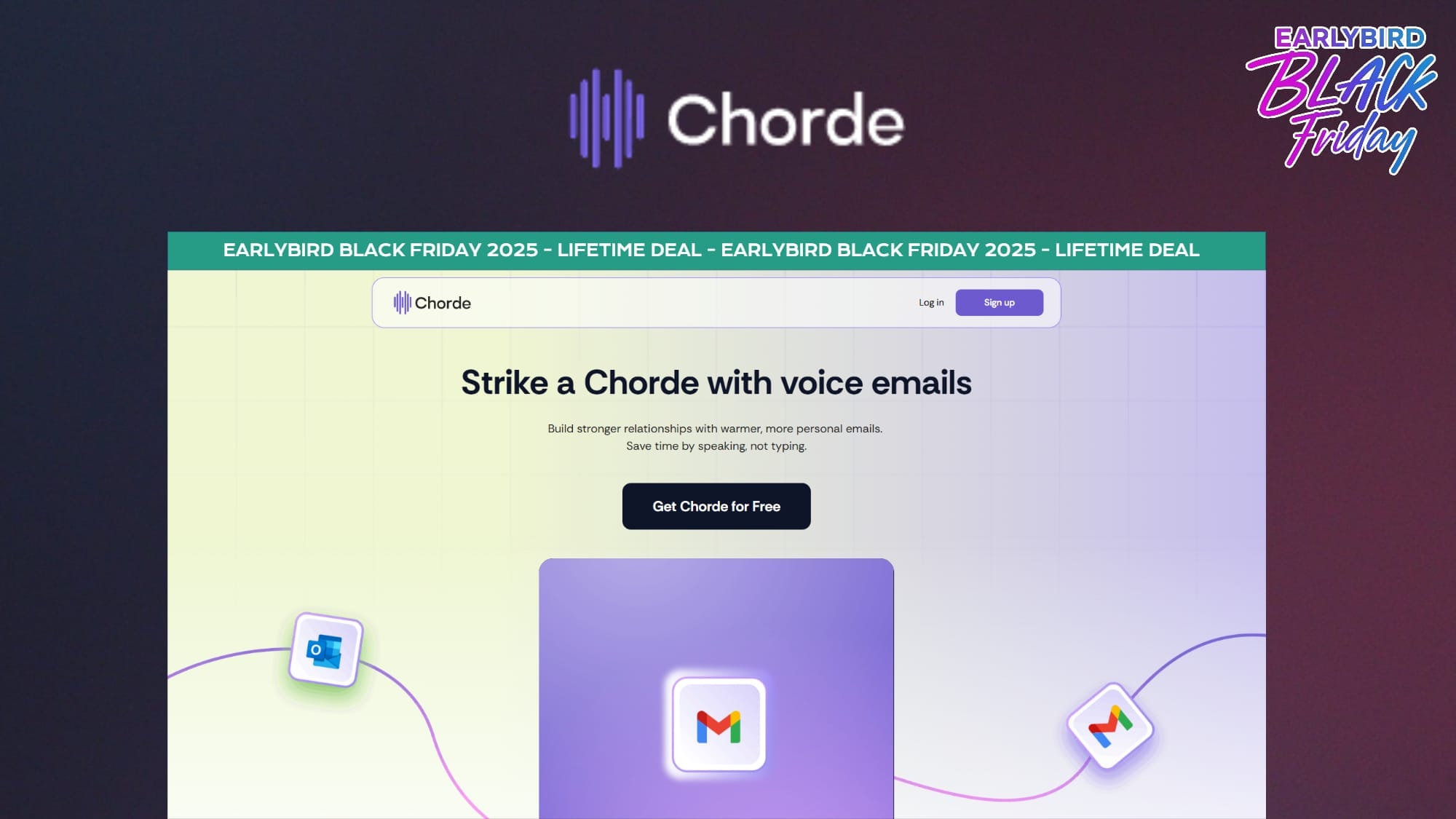 GetLTDs's tweet card. Chorde makes it crazy-easy to send voice recordings in Gmail & Outlook. Click to record, add a playable button, and send. More personal emails in seconds.