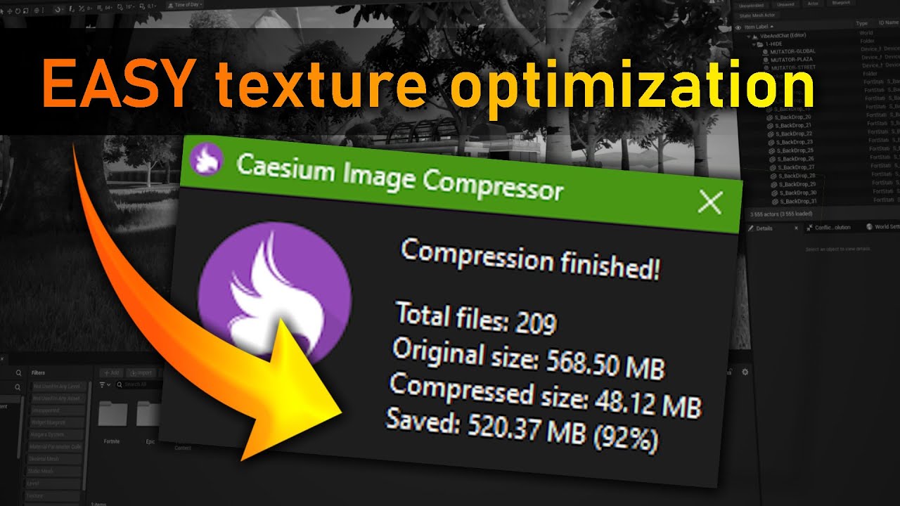 gurkisdev's tweet card. Use 80% Less Memory by OPTIMIZING TEXTURES in UEFN!