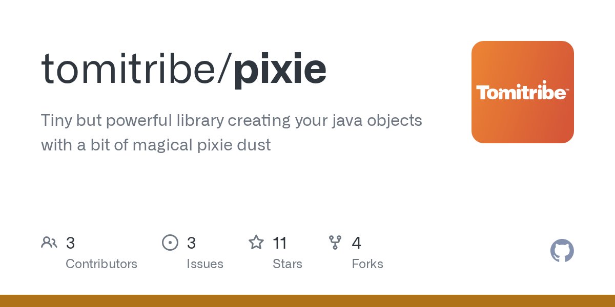 dblevins's tweet card. Tiny but powerful library creating your java objects with a bit of magical pixie dust - tomitribe/pixie