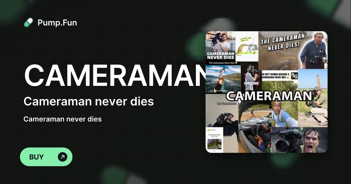 cameramanonsola's tweet card. Cameraman never dies