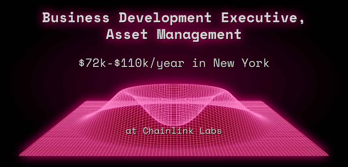 WEB3_JOBot's tweet card. About UsChainlink Labs is seeking an experienced and strategic Business Development Executive to spearhead the company's efforts in the rapidly evolving asset management/buy-side sector. In this...
