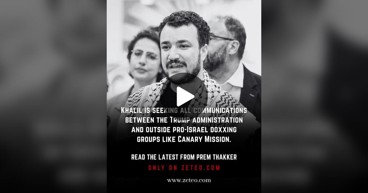 erik_powery's tweet card. 47 likes, 2 comments. “EXCLUSIVE: Mahmoud Khalil is suing the Trump administration for secretly working with anti-Palestinian doxxing groups like Canary Mission. These groups helped ICE target and...