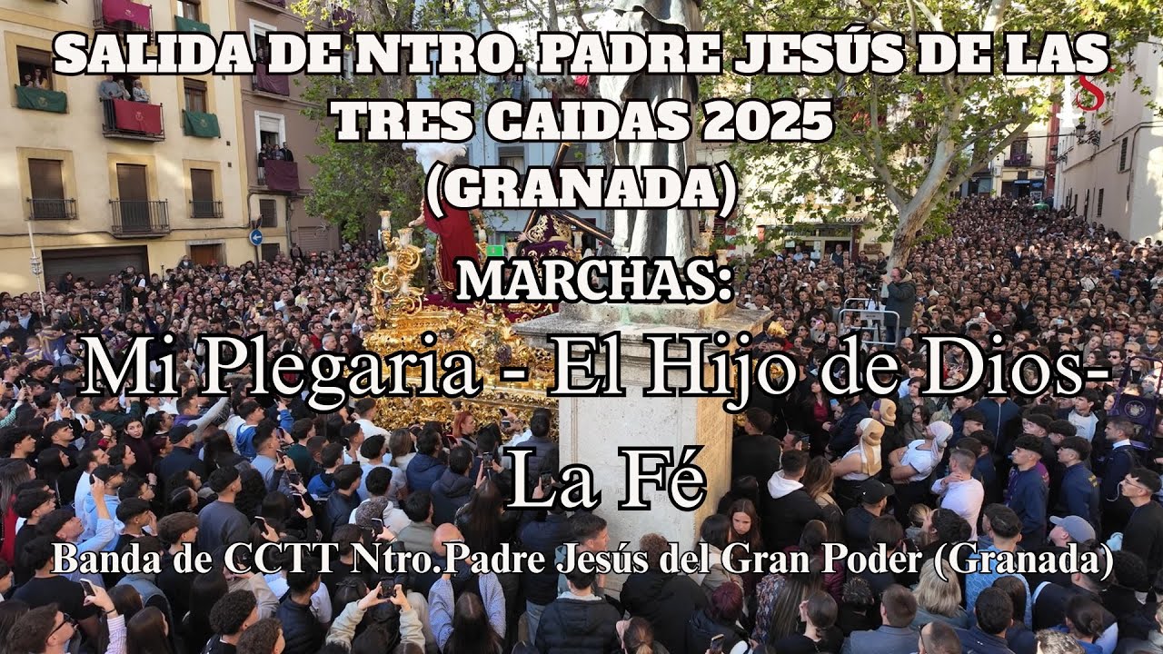 bandagranpoder's tweet card. Nuestro Padre Jesús de las Tres Caídas. Semana Santa Granada 2025.