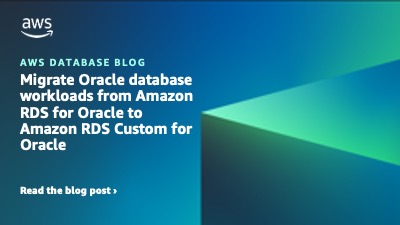 m_dobrowolski_'s tweet card. Customers who prefer to host their Oracle database workloads in a managed service such as Amazon Relational Database Service (Amazon RDS) for Oracle or Amazon RDS Custom for Oracle do so because of...