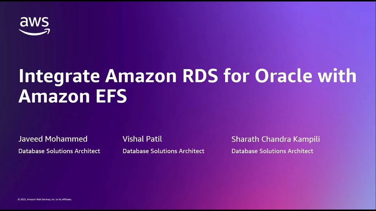 m_dobrowolski_'s tweet card. Integrate Amazon RDS for Oracle with Amazon EFS | Amazon Web Services