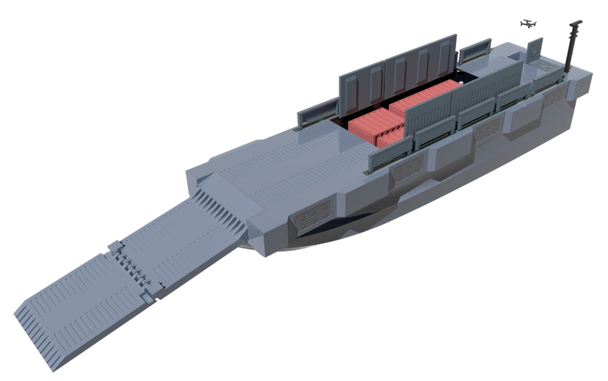 EduardoMFS1's tweet card. La filial australiana de Navantia ha puesto a punto el concepto de Uncrewed Landing Craft, ULC, una novedosa plataforma de desembarco naval no tripulado