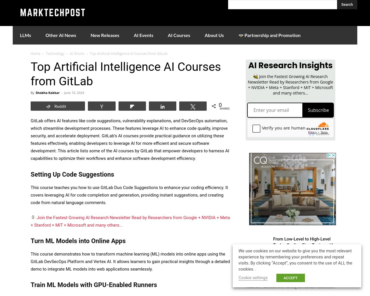 managetech_inc's tweet card. GitLabはAI機能を提供し、コードの提案、脆弱性の説明、DevSecOpsの自動化など、開発プロセスを効率