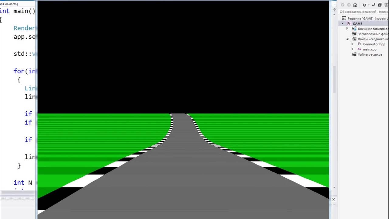 jacobkouassy's tweet card. Let's make 16 games in C++: Outrun (Pseudo 3d racing)