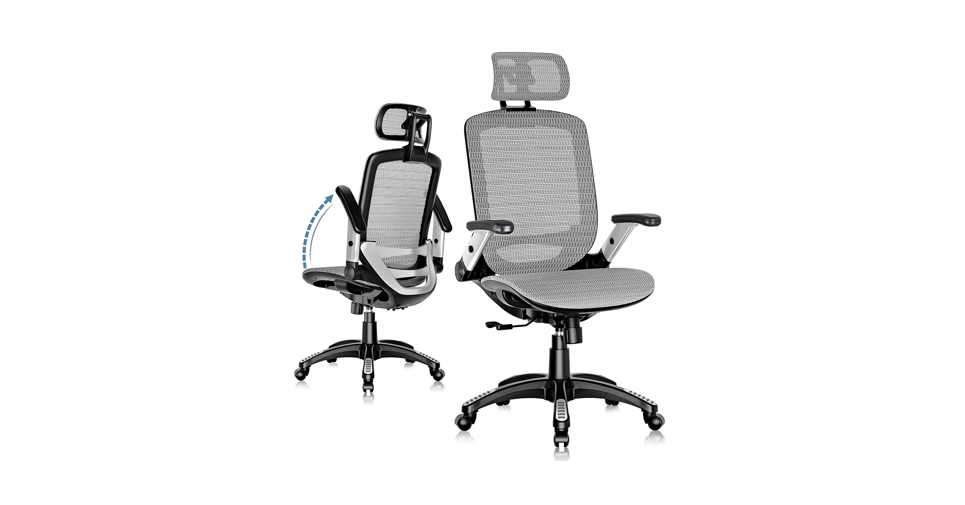jdsgiftshack's tweet card. GABRYLLY Ergonomic Office Chair, High Back Home Desk Chair with Headrest, Flip-Up Arms, 90-120°...