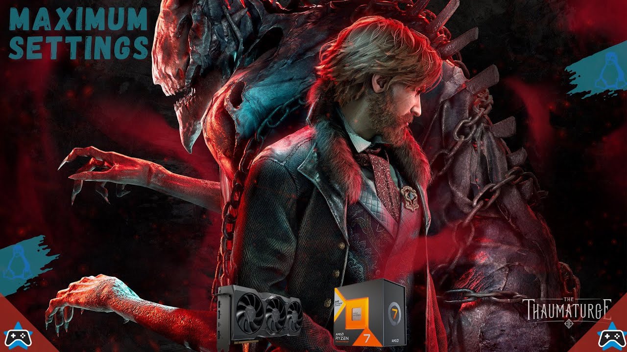 maximumsettings's tweet card. The Thaumaturge | 1440p | Linux Mint Cloud Gaming | Ryzen 7800X3D CPU...