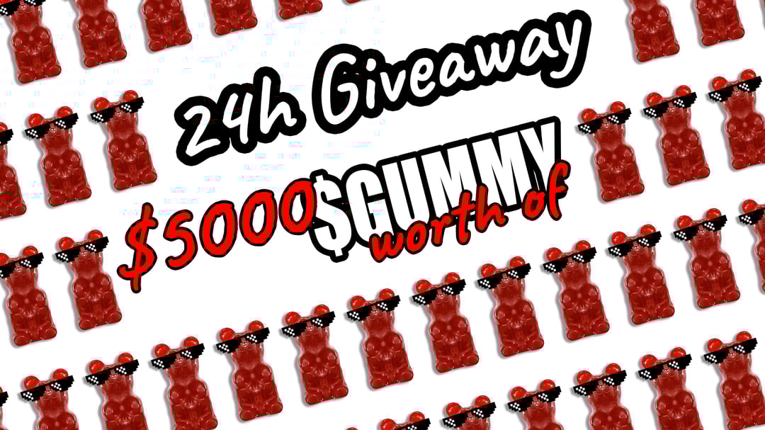 HouliebMatrassi's tweet card. $5000 worth of $GUMMY - Giveaway Rocket About To Launch! Only 100 winners accepted. Complete all the actions below! You got 24h! Fill those $GUMMY bags!