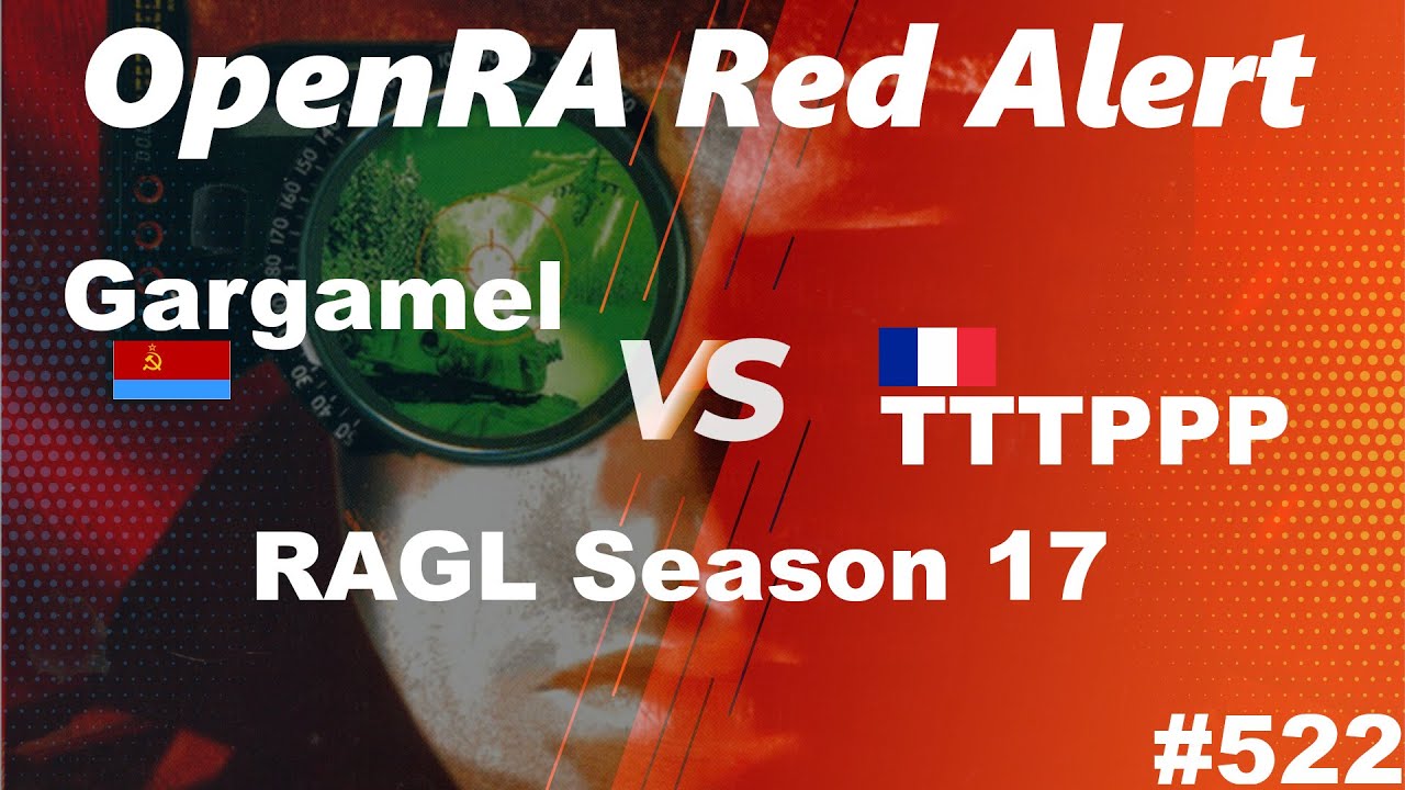GameReplaysOrg's tweet card. OpenRA Shoutcast #521: Gargamel versus Tttppp [Red Alert]
