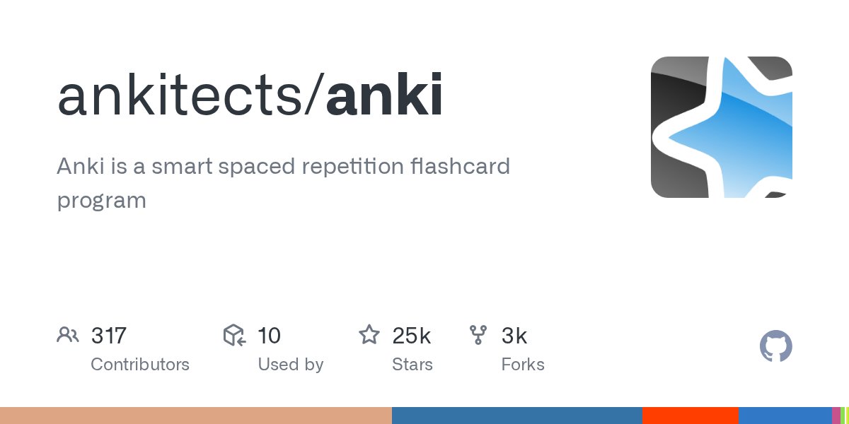RustTrending's tweet card. Anki is a smart spaced repetition flashcard program - ankitects/anki