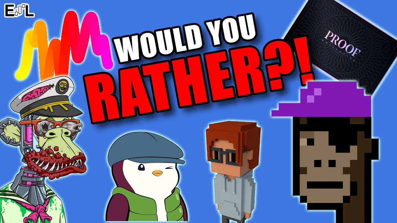 ExitLiquidityIO's tweet card. Liquidity Crunch: NFT Would You Rather?! Squiggles Vs. MAYC & Punks...