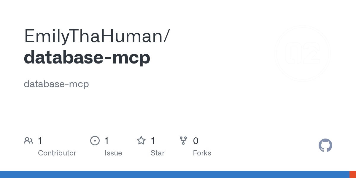 liran_tal's tweet card. database-mcp. Contribute to EmilyThaHuman/database-mcp development by creating an account on GitHub.