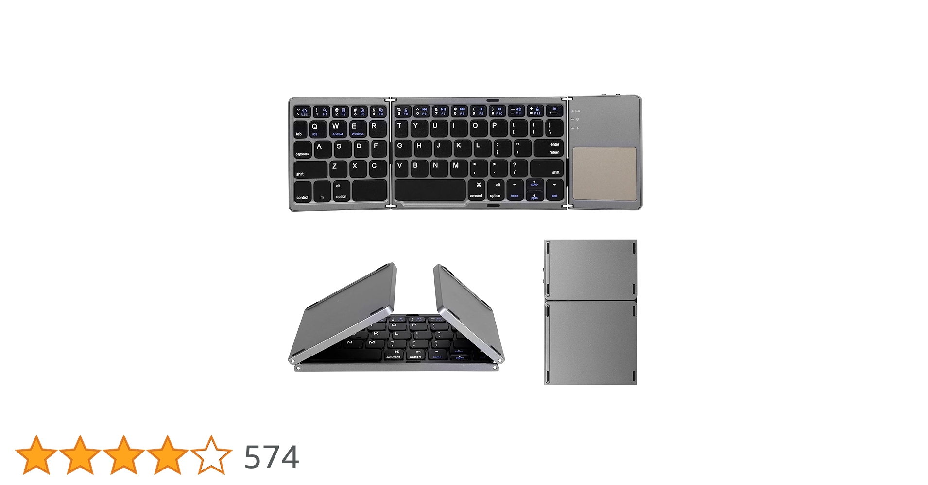 Productspediaa's tweet card. AURTEC Foldable Bluetooth Keyboard With Touchpad, Rechargeable Portable Wireless Mini Keyboard For Pc Tablet, Samsung, Android, Ios, Smartphone-Dark Gray