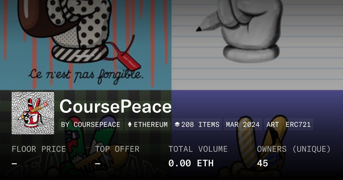 coursepeaces's tweet card. Peaces of creative culture—a project by Coursework