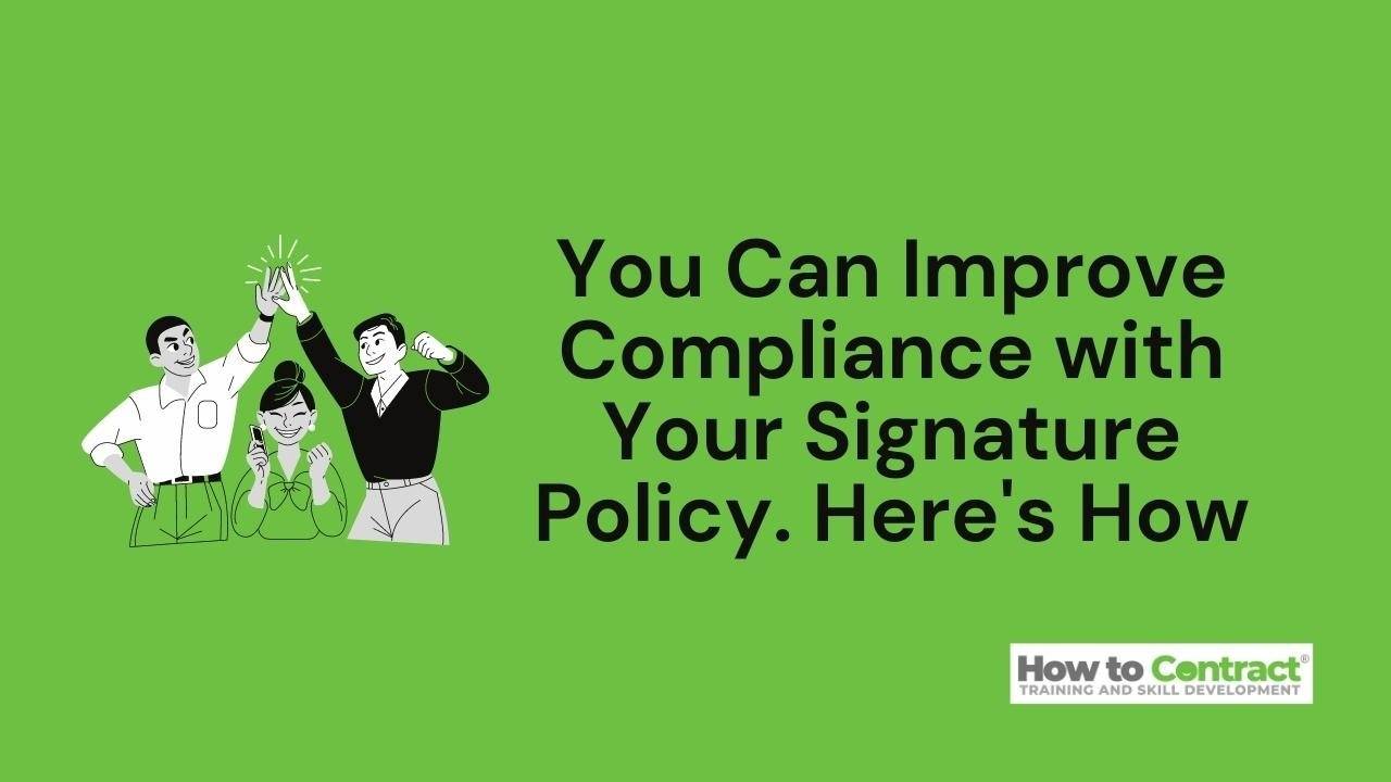 HowtoContract's tweet card. Read this blog post to learn how to motivate your employees to comply with your company's contract signature policy.