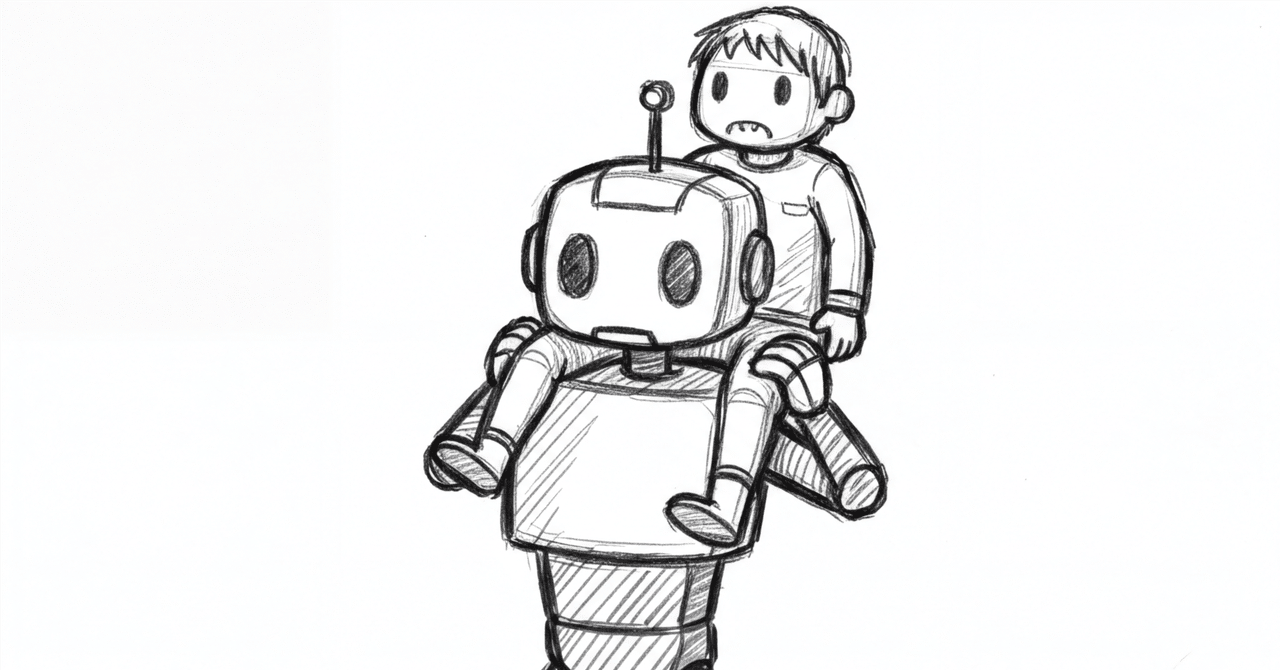 mocomoco_inc's tweet card. 「AI（人工知能）は人間を不要にする」 そんな話を目にすることが多い。 特に、AIが作った動画や、AI内蔵ロボットが動く映像を見ると、人と比べた衝撃が大きい。 この先、出てくるであろう完璧なAI。失敗の余地がないAI。 その仕様に合わせて人が動けば、確かに仕事は効率化はされる。 効率化するために、人をデジタルに閉じ込める。 私たちは1日の大半を「画面の中」に縛られて過ごすようになっている。...